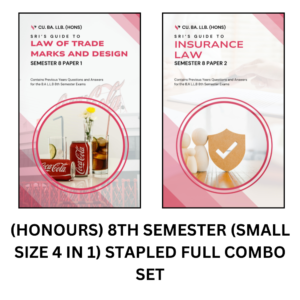 (HONOURS) 8TH SEMESTER (SMALL SIZE 4 IN 1) STAPLED FULL COMBO SET